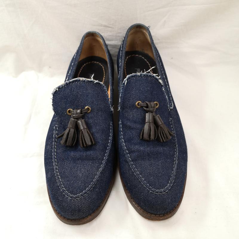 ポルペッタ POLPETTA ローファー ローファー Brilla per il gusto 別注 デニム タッセル ローファー 39 1/2 25.0cm インディゴ / インディゴ / Indigo メンズ USED 古着 中古 50123483