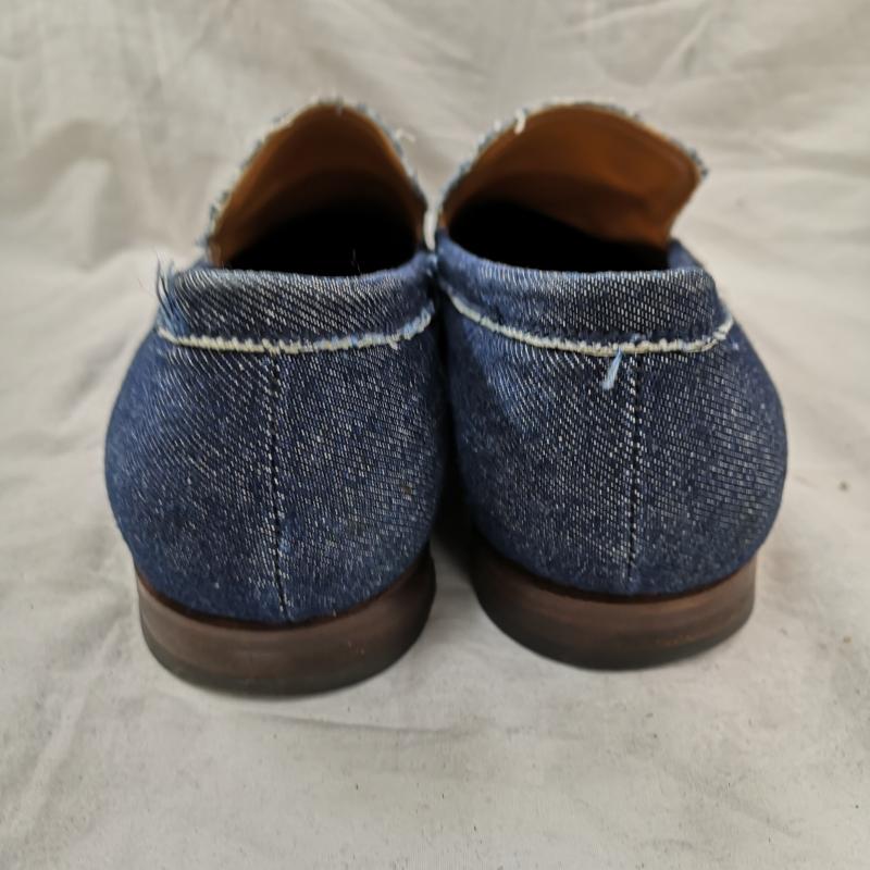 ポルペッタ POLPETTA ローファー ローファー Brilla per il gusto 別注 デニム タッセル ローファー 39 1/2 25.0cm インディゴ / インディゴ / Indigo メンズ USED 古着 中古 50123483