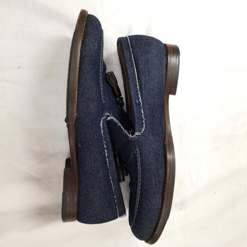 ポルペッタ POLPETTA ローファー ローファー Brilla per il gusto 別注 デニム タッセル ローファー 39 1/2 25.0cm インディゴ / インディゴ / Indigo メンズ USED 古着 中古 50123483