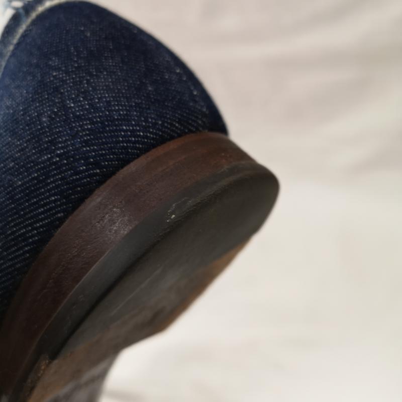 ポルペッタ POLPETTA ローファー ローファー Brilla per il gusto 別注 デニム タッセル ローファー 39 1/2 25.0cm インディゴ / インディゴ / Indigo メンズ USED 古着 中古 50123483