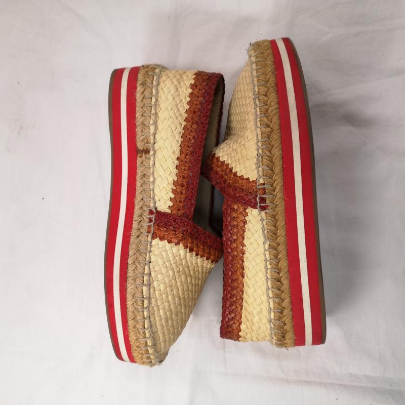 プラダ PRADA スリッポン スリッポン SPORT 厚底 スリッポン エスパドリーユ 編み込み ベージュ / ベージュ / beige レディース USED 古着 中古 50123523