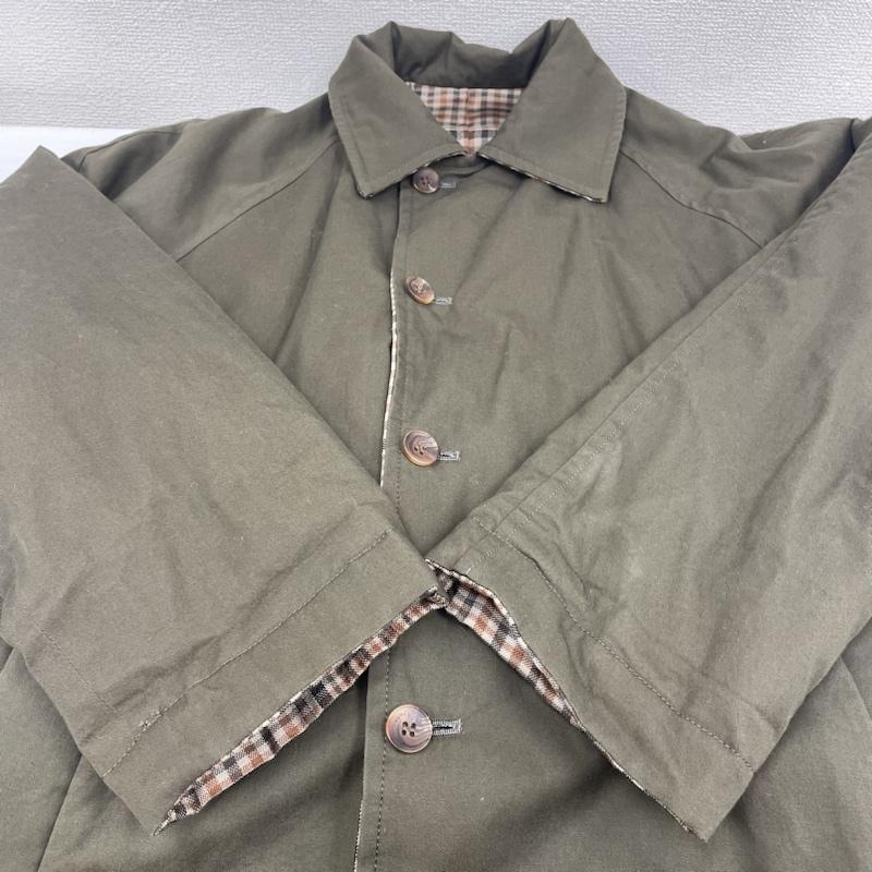 古着 USED コート コート一般 UNDECORATED アンデコレイテッド UDF19505 GUN-CLUB CHECK REVERSIBLE COAT 1 無地 X チェック カーキ / カーキ / khaki X 茶 / ブラウン / brown メンズ USED 古着 中古 50123563