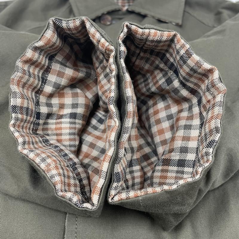 古着 USED コート コート一般 UNDECORATED アンデコレイテッド UDF19505 GUN-CLUB CHECK REVERSIBLE COAT 1 無地 X チェック カーキ / カーキ / khaki X 茶 / ブラウン / brown メンズ USED 古着 中古 50123563