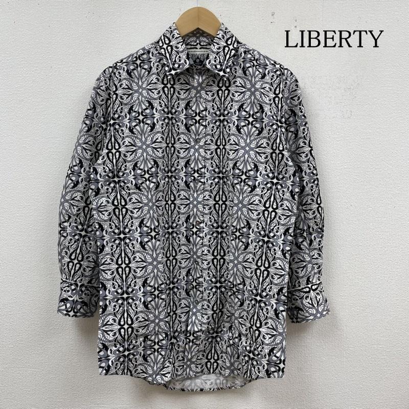 リバティー LIBERTY シャツ、ブラウス 長袖 10 CORSO COMO 総柄 コットン シャツ 長袖 プリント イタリア製 15 1/2 - プリント X 総柄 白 / ホワイト / white X 青 / ブルー / blue レディース USED 古着 中古 50123655