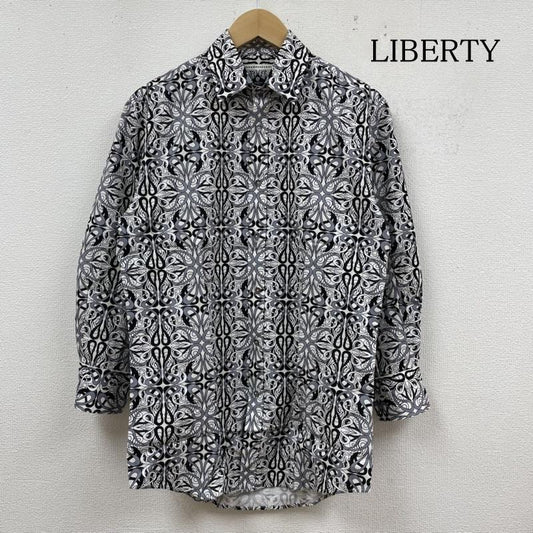リバティー LIBERTY シャツ、ブラウス 長袖 10 CORSO COMO 総柄 コットン シャツ 長袖 プリント イタリア製 15 1/2 - プリント X 総柄 白 / ホワイト / white X 青 / ブルー / blue レディース USED 古着 中古 50123655