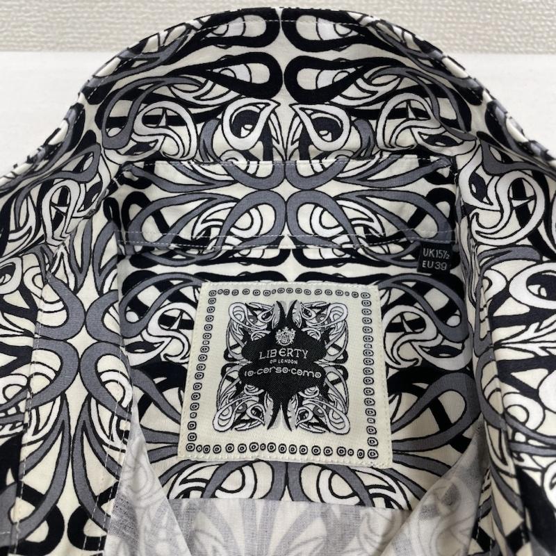 リバティー LIBERTY シャツ、ブラウス 長袖 10 CORSO COMO 総柄 コットン シャツ 長袖 プリント イタリア製 15 1/2 - プリント X 総柄 白 / ホワイト / white X 青 / ブルー / blue レディース USED 古着 中古 50123655