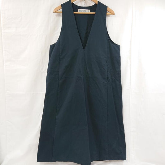 ミディウミ MidiUmi ワンピース ロングスカート MidiUmi ミディウミ Vネック ジャンパースカート ネイビー 無地 紺 / ネイビー / navy レディース USED 古着 中古 50123703