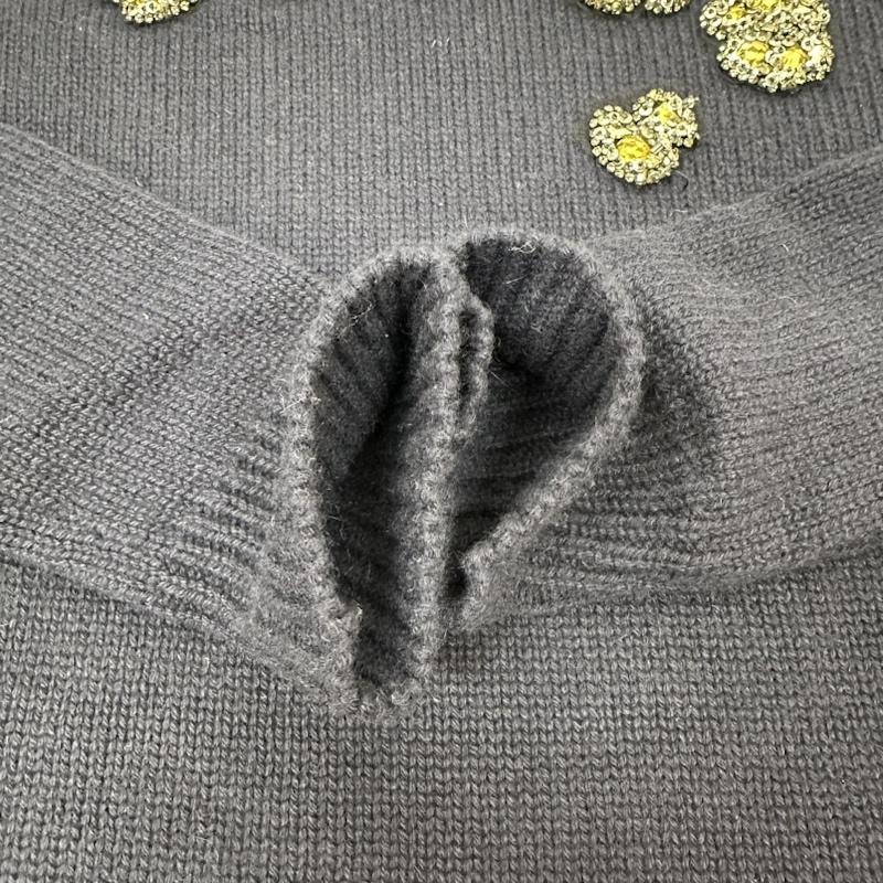 グッチ GUCCI ニット、セーター 長袖 カシミヤ クルーネック セーター 355849 X4192 XS 紺 / ネイビー / navy レディース USED 古着 中古 50123715