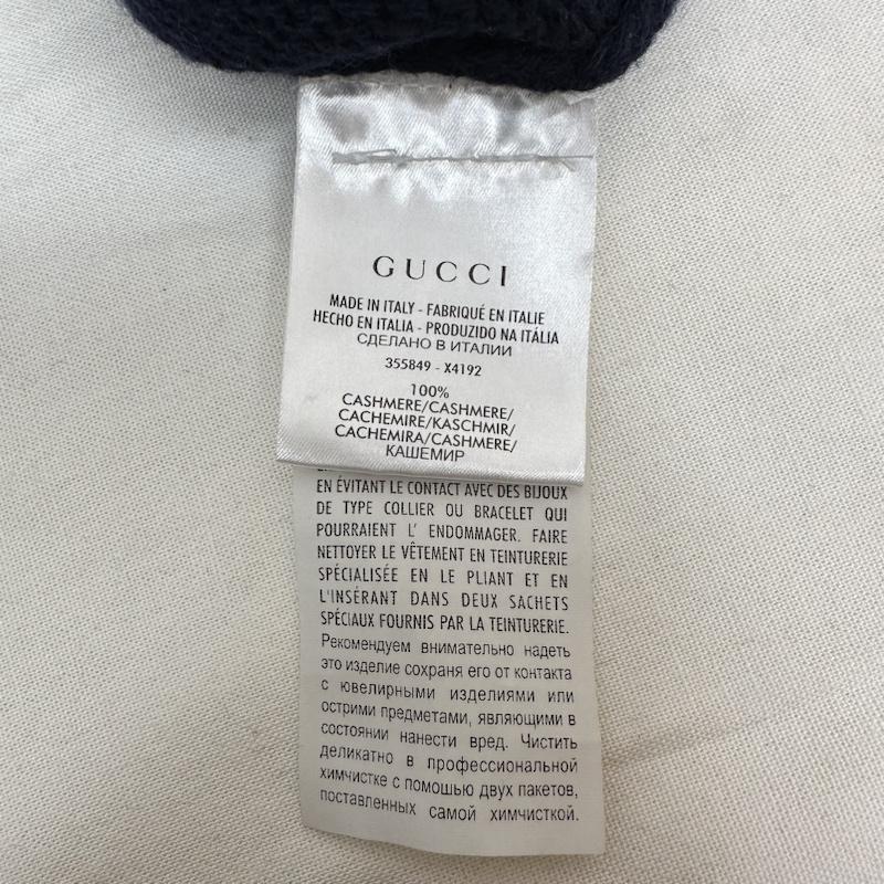 グッチ GUCCI ニット、セーター 長袖 カシミヤ クルーネック セーター 355849 X4192 XS 紺 / ネイビー / navy レディース USED 古着 中古 50123715