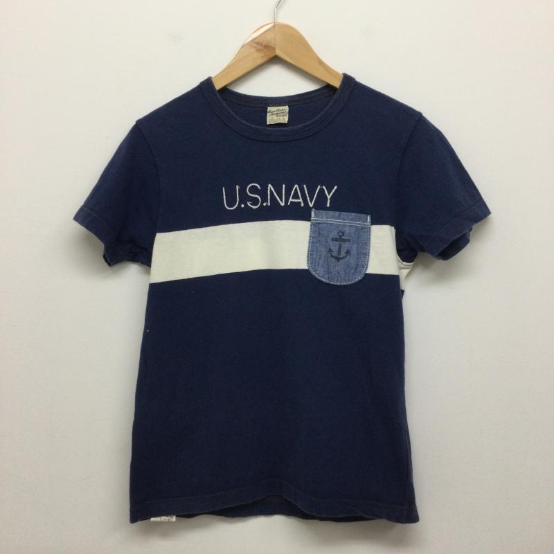 バズリクソンズ Buzz Rickson s Tシャツ 半袖 バスリクソンズ　NAVY ポケットtシャツ  BR76143 S ロゴ、文字 紺 / ネイビー / navy メンズ USED 古着 中古 50123717
