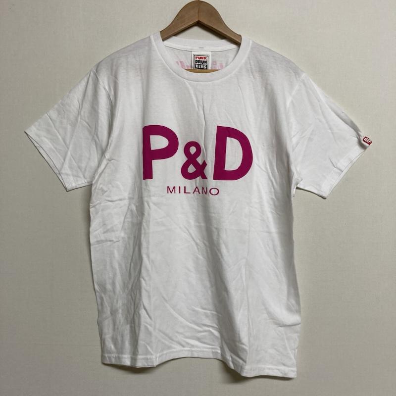 パンクドランカーズ PUNK DRUNKERS Tシャツ 半袖 P&D MILANO ロゴ 半袖 プリントＴシャツ M M ロゴ、文字 X プリント 白 / ホワイト / white メンズ USED 古着 中古 50123770
