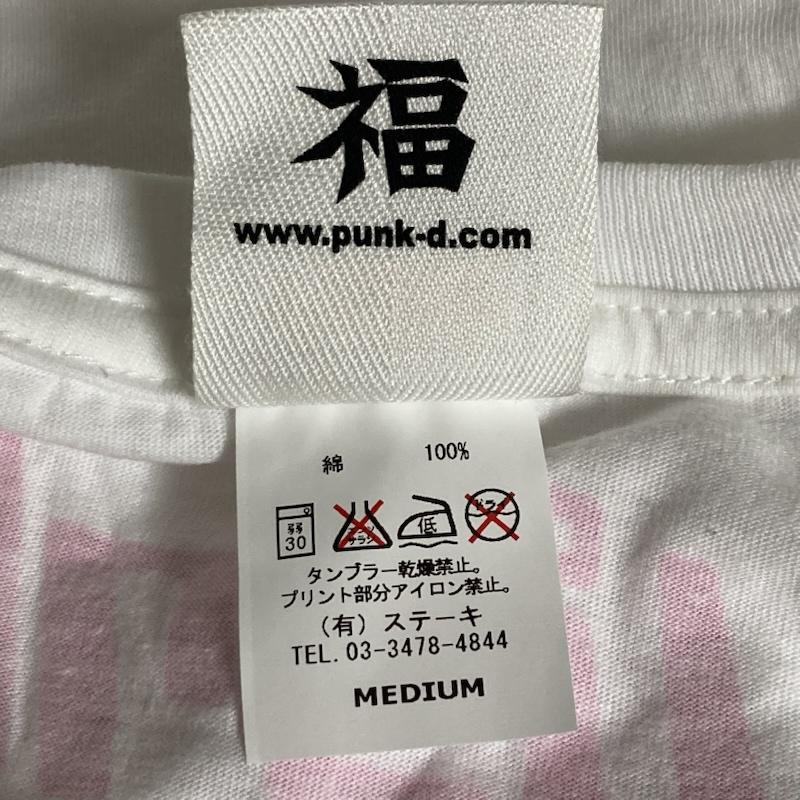 パンクドランカーズ PUNK DRUNKERS Tシャツ 半袖 P&D MILANO ロゴ 半袖 プリントＴシャツ M M ロゴ、文字 X プリント 白 / ホワイト / white メンズ USED 古着 中古 50123770
