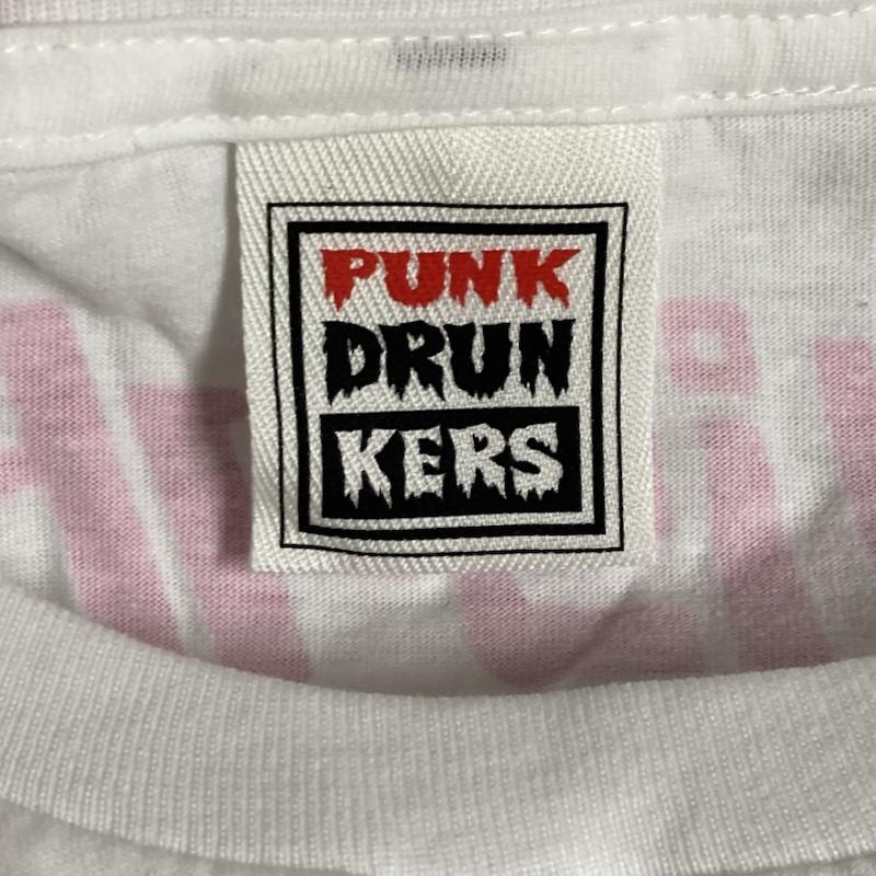 パンクドランカーズ PUNK DRUNKERS Tシャツ 半袖 P&D MILANO ロゴ 半袖 プリントＴシャツ M M ロゴ、文字 X プリント 白 / ホワイト / white メンズ USED 古着 中古 50123770