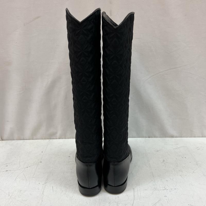 セルジオロッシ Sergio rossi ブーツ ロングブーツ キルティングデザイン レザー 切替 ロングブーツ Size:36 - 黒 / ブラック / black レディース USED 古着 中古 50123791