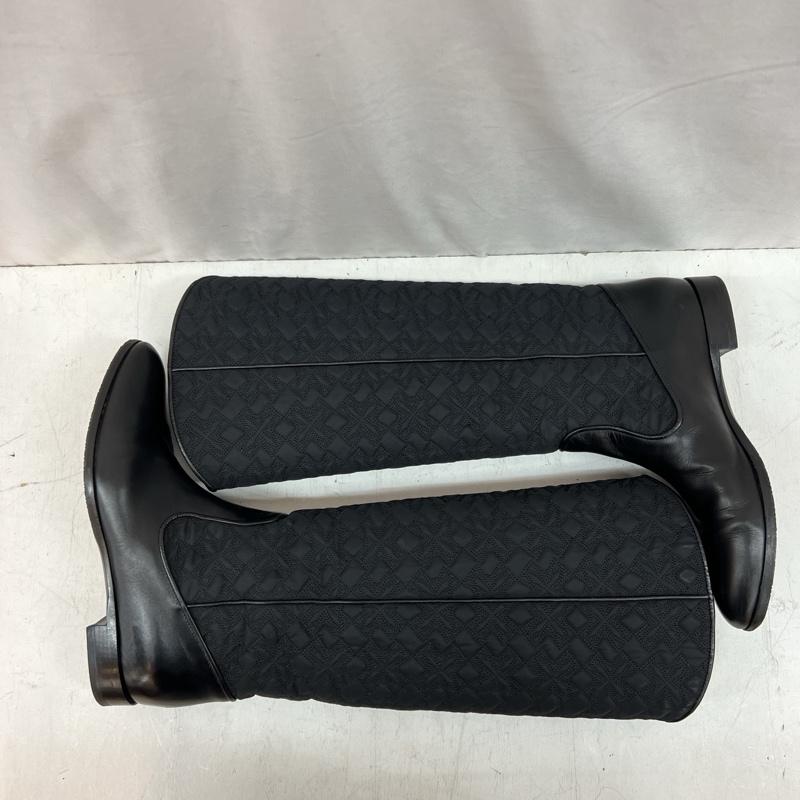 セルジオロッシ Sergio rossi ブーツ ロングブーツ キルティングデザイン レザー 切替 ロングブーツ Size:36 - 黒 / ブラック / black レディース USED 古着 中古 50123791