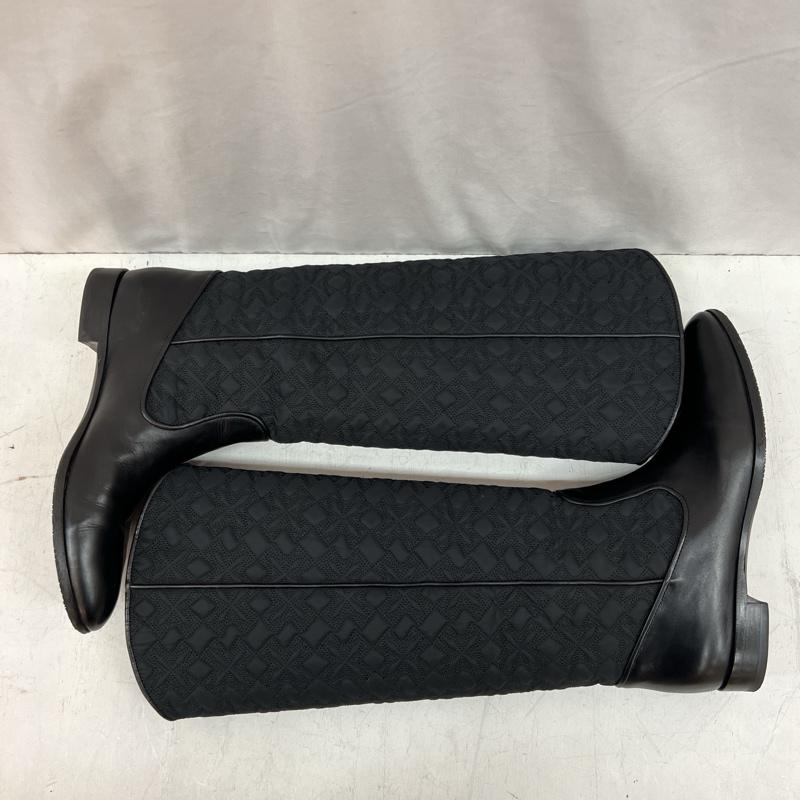 セルジオロッシ Sergio rossi ブーツ ロングブーツ キルティングデザイン レザー 切替 ロングブーツ Size:36 - 黒 / ブラック / black レディース USED 古着 中古 50123791