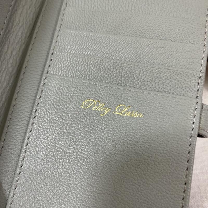 古着 USED 財布 二つ折り Pelly Lusso クロコダイル財布 ショルダーストラップ付 グレー クロコダイルレザー 灰 / グレー / gray レディース USED 古着 中古 50123857