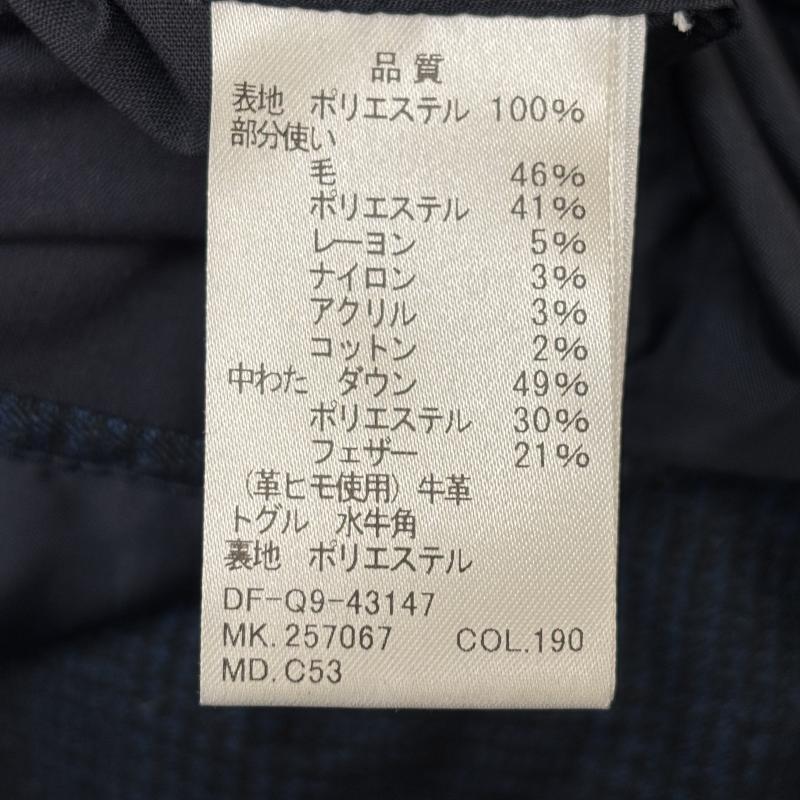 ダファー DUFFER ジャケット、上着 ダウンジャケット DF-Q9-43147 千鳥格子 グレンチェック柄 トグルボタン フード ダウン M 紺 / ネイビー / navy メンズ USED 古着 中古 50123864