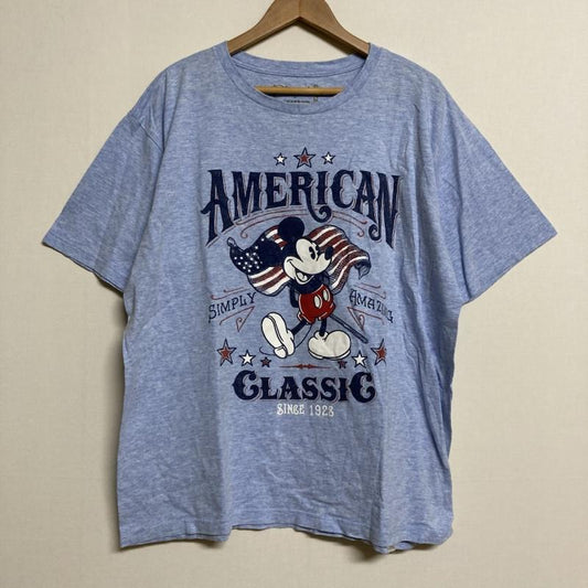 ディズニー Disney Tシャツ 半袖 Disney STORE AMERICAN CLASSIC ミッキー プリント 半袖 Tシャツ UNISEX XL 293533B09 XL キャラクター X プリント 青 / ブルー / blue メンズ USED 古着 中古 50123888