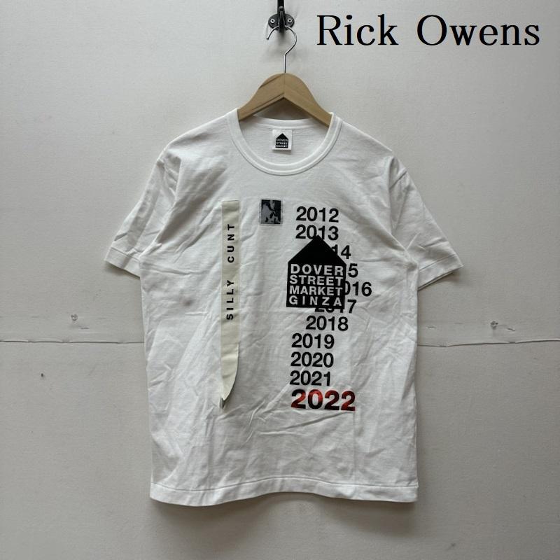 リックオウエンス Rick Owens Tシャツ 半袖 dover street market 10周年記念 プリント Tシャツ L 白 / ホワイト / white メンズ USED 古着 中古 50123906