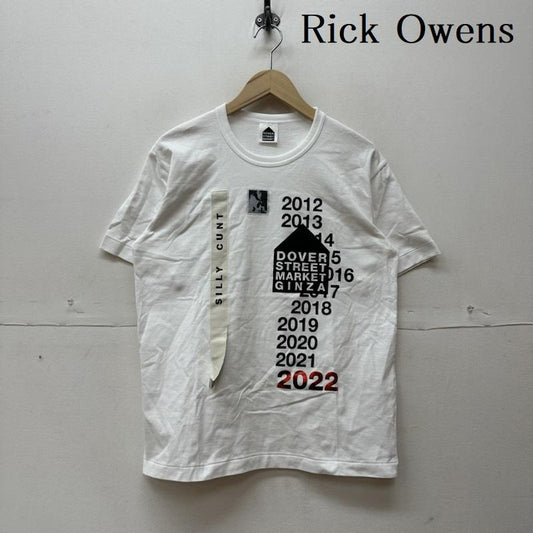 リックオウエンス Rick Owens Tシャツ 半袖 dover street market 10周年記念 プリント Tシャツ L 白 / ホワイト / white メンズ USED 古着 中古 50123906