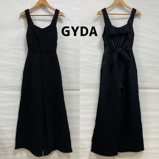 ジェイダ GYDA サロペット・オーバーオール サロペット、オーバーオール バックリボンポップコーンロンパース 072430364401 FREE 無地 黒 / ブラック / black レディース USED 古着 中古 50123926