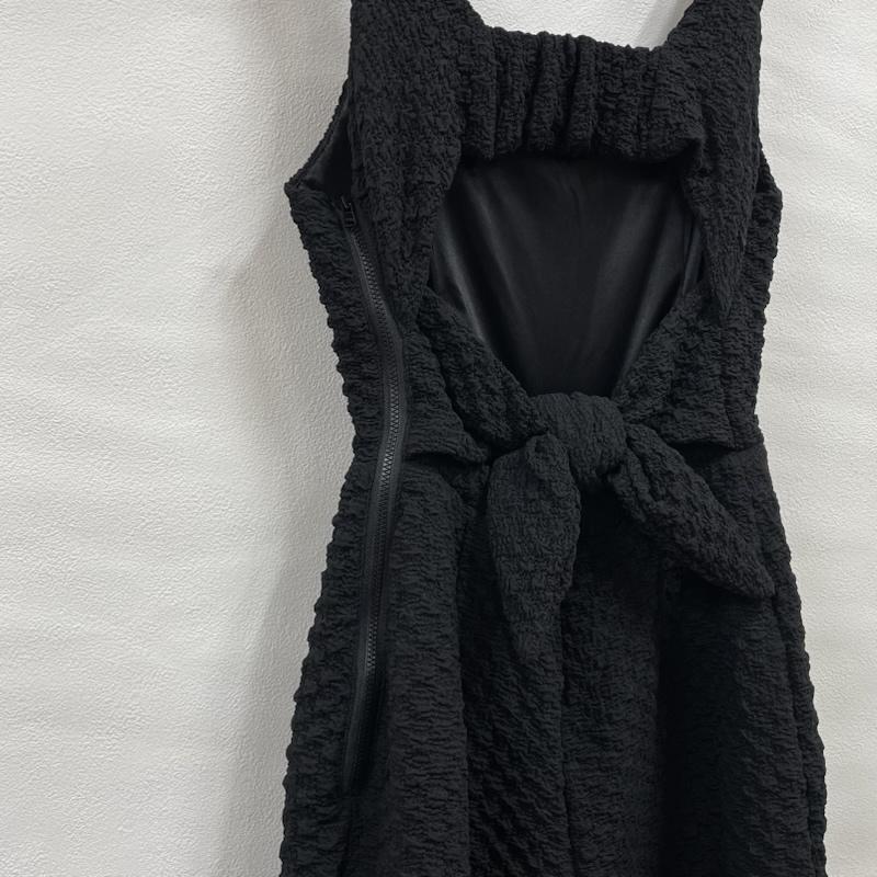 ジェイダ GYDA サロペット・オーバーオール サロペット、オーバーオール バックリボンポップコーンロンパース 072430364401 FREE 無地 黒 / ブラック / black レディース USED 古着 中古 50123926