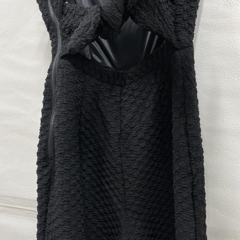 ジェイダ GYDA サロペット・オーバーオール サロペット、オーバーオール バックリボンポップコーンロンパース 072430364401 FREE 無地 黒 / ブラック / black レディース USED 古着 中古 50123926
