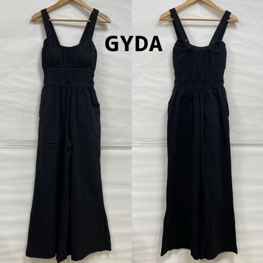 ジェイダ GYDA サロペット・オーバーオール サロペット、オーバーオール ウエストデザイン 2WAY ロンパース 072430390701 タグ付き FREE 無地 黒 / ブラック / black レディース USED 古着 中古 50123927
