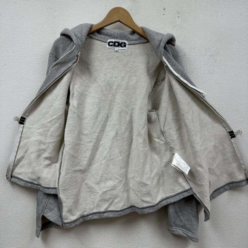 コムデギャルソン COMME des GARCONS パーカー 長袖 AD2020 CDG ロゴ プリント ジップ アップ パーカー SZ-T043 S 灰 / グレー / gray メンズ USED 古着 中古 50124008