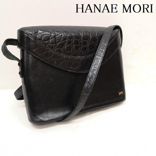 ハナエモリ HANAE MORI ショルダーバッグ ショルダーバッグ クロコダイル ショルダー バック - 黒 / ブラック / black レディース USED 古着 中古 50124055