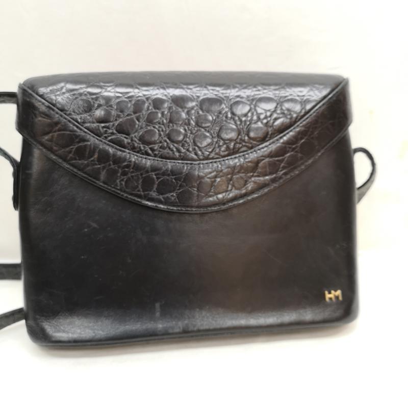 ハナエモリ HANAE MORI ショルダーバッグ ショルダーバッグ クロコダイル ショルダー バック - 黒 / ブラック / black レディース USED 古着 中古 50124055