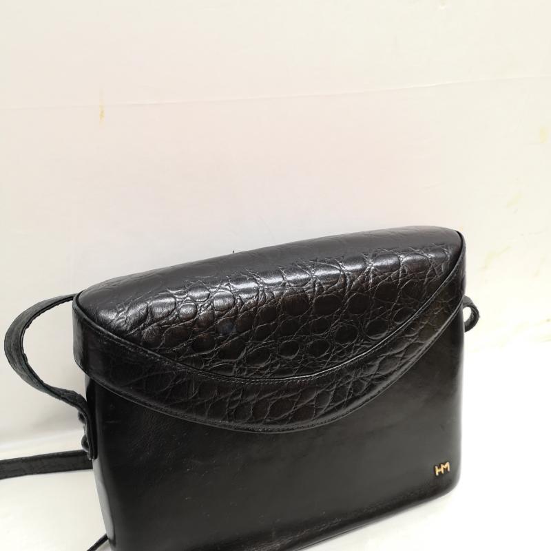 ハナエモリ HANAE MORI ショルダーバッグ ショルダーバッグ クロコダイル ショルダー バック - 黒 / ブラック / black レディース USED 古着 中古 50124055