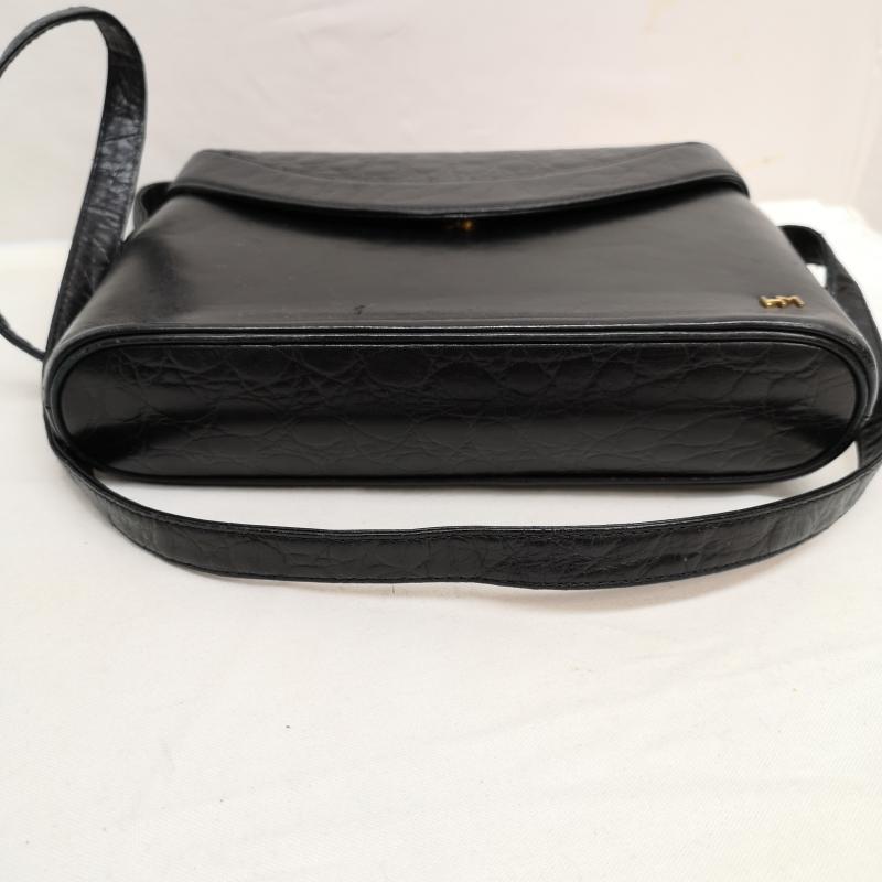 ハナエモリ HANAE MORI ショルダーバッグ ショルダーバッグ クロコダイル ショルダー バック - 黒 / ブラック / black レディース USED 古着 中古 50124055