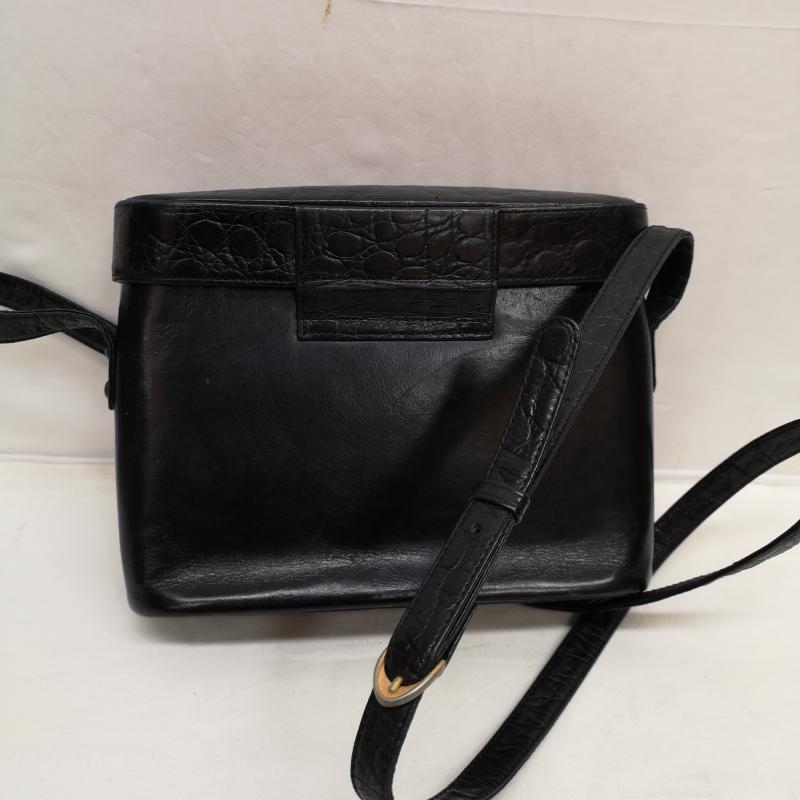 ハナエモリ HANAE MORI ショルダーバッグ ショルダーバッグ クロコダイル ショルダー バック - 黒 / ブラック / black レディース USED 古着 中古 50124055
