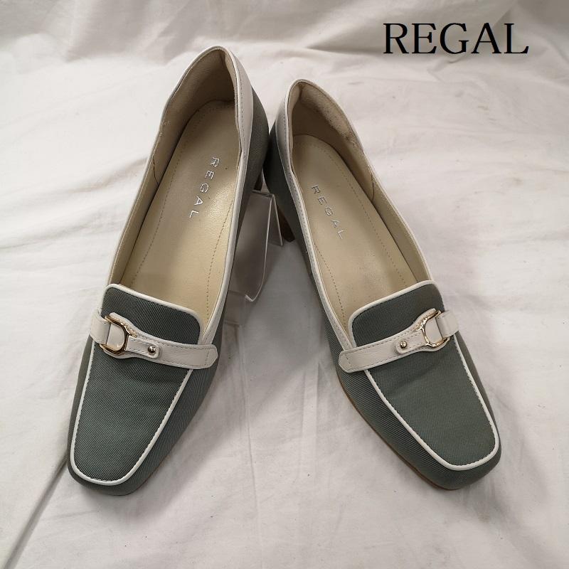 リーガル REGAL パンプス パンプス ヒールアップ ローファー 22.5cm 緑 / グリーン / green レディース USED 古着 中古 50124178