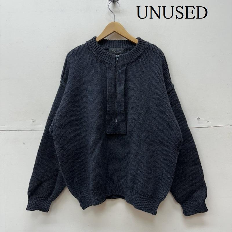 アンユーズド UNUSED ニット、セーター 長袖 23AW HALF ZIP KNIT ハーフ ジップ ニット US2365 3 紺 / ネイビー / navy メンズ USED 古着 中古 50124207