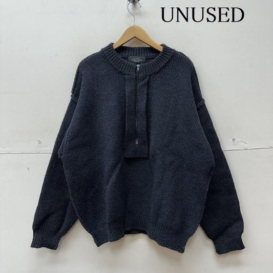 アンユーズド UNUSED ニット、セーター 長袖 23AW HALF ZIP KNIT ハーフ ジップ ニット US2365 3 紺 / ネイビー / navy メンズ USED 古着 中古 50124207
