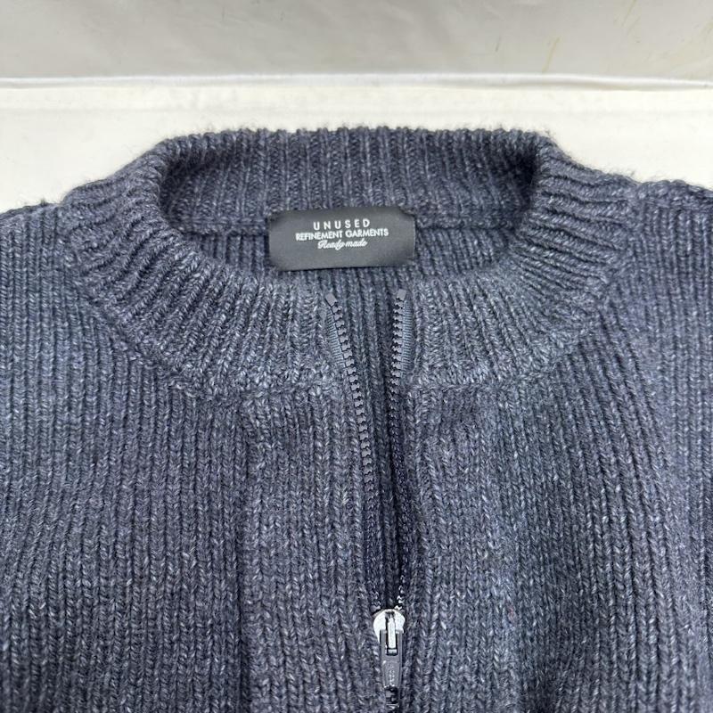 アンユーズド UNUSED ニット、セーター 長袖 23AW HALF ZIP KNIT ハーフ ジップ ニット US2365 3 紺 / ネイビー / navy メンズ USED 古着 中古 50124207