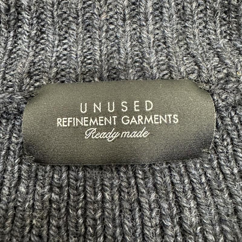 アンユーズド UNUSED ニット、セーター 長袖 23AW HALF ZIP KNIT ハーフ ジップ ニット US2365 3 紺 / ネイビー / navy メンズ USED 古着 中古 50124207