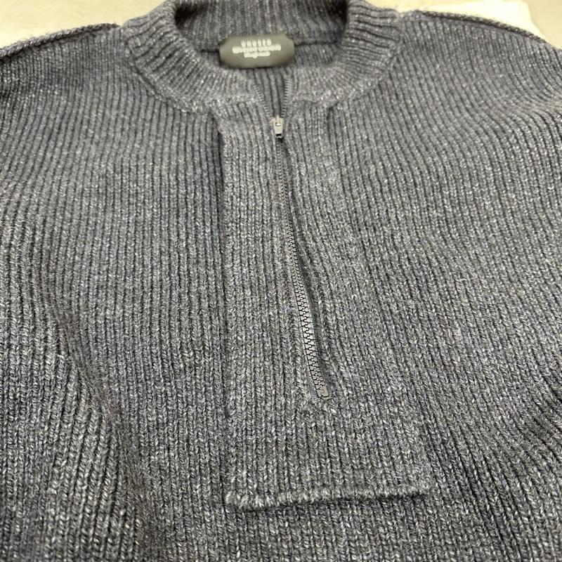 アンユーズド UNUSED ニット、セーター 長袖 23AW HALF ZIP KNIT ハーフ ジップ ニット US2365 3 紺 / ネイビー / navy メンズ USED 古着 中古 50124207