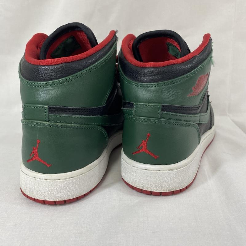エアジョーダン AIR JORDAN スニーカー スニーカー NIKE AIR JORDAN 1 RETRO HIGH OG GS BLACK/GYM RED-GORGE GREEN GUCCI US6.5Y/24.5cm 24.5cm ロゴ、文字 緑 / グリーン / green X 赤 / レッド / red レディース USED 古着 中古 50124282
