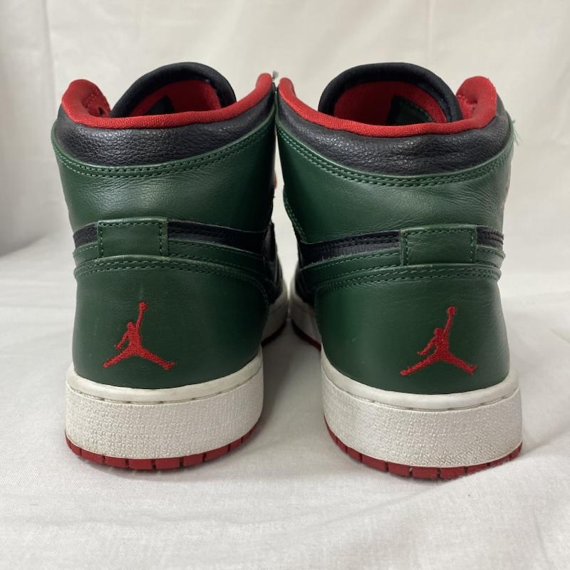 エアジョーダン AIR JORDAN スニーカー スニーカー NIKE AIR JORDAN 1 RETRO HIGH OG GS BLACK/GYM RED-GORGE GREEN GUCCI US6.5Y/24.5cm 24.5cm ロゴ、文字 緑 / グリーン / green X 赤 / レッド / red レディース USED 古着 中古 50124282