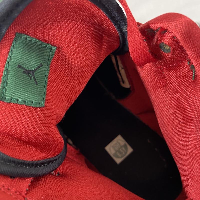 エアジョーダン AIR JORDAN スニーカー スニーカー NIKE AIR JORDAN 1 RETRO HIGH OG GS BLACK/GYM RED-GORGE GREEN GUCCI US6.5Y/24.5cm 24.5cm ロゴ、文字 緑 / グリーン / green X 赤 / レッド / red レディース USED 古着 中古 50124282