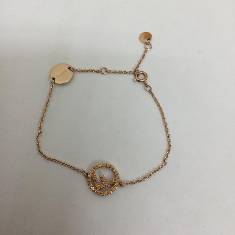 フェンディ FENDI アクセサリー ブレスレット、バングル FENDI ブレスレット エフ イズ フェンディ F IS FENDI クリスタル パヴェ 8AG761 6DM - 金 / ゴールド / gold color レディース USED 古着 中古 50124309