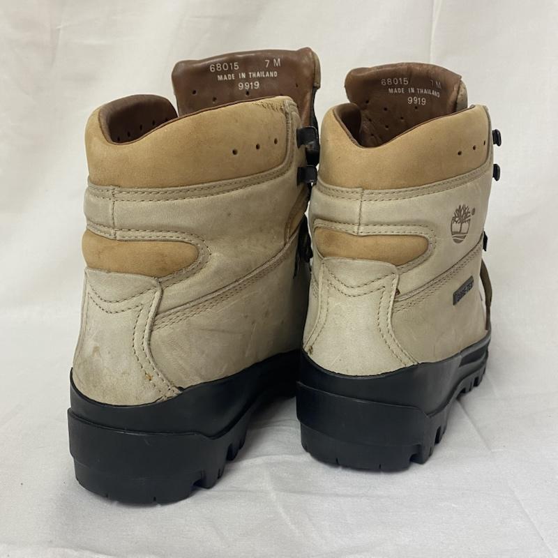 ティンバーランド Timberland アウトドアシューズ アウトドアシューズ world hiker トレッキングブーツ 68015 7M/25cm 25.0cm ロゴ、文字 ベージュ / ベージュ / beige X 灰 / グレー / gray メンズ USED 古着 中古 50124325