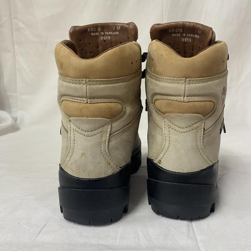 ティンバーランド Timberland アウトドアシューズ アウトドアシューズ world hiker トレッキングブーツ 68015 7M/25cm 25.0cm ロゴ、文字 ベージュ / ベージュ / beige X 灰 / グレー / gray メンズ USED 古着 中古 50124325