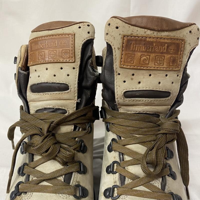 ティンバーランド Timberland アウトドアシューズ アウトドアシューズ world hiker トレッキングブーツ 68015 7M/25cm 25.0cm ロゴ、文字 ベージュ / ベージュ / beige X 灰 / グレー / gray メンズ USED 古着 中古 50124325
