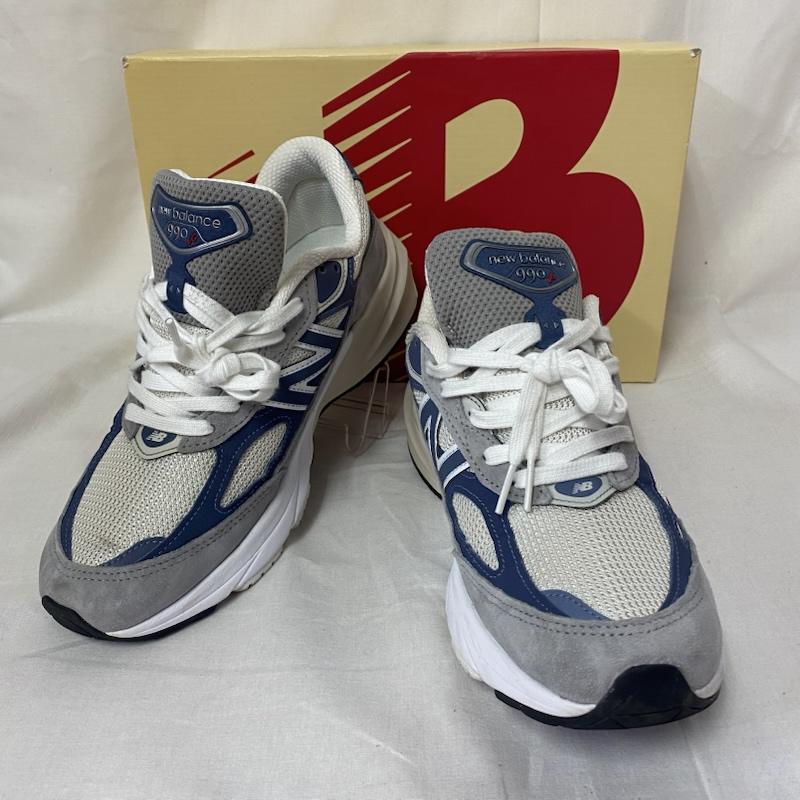 ニューバランス New Balance スニーカー スニーカー U990TC6 23SS-I USA製 スニーカー グレー×ネイビー US7.5/25.5cm US：7.5 ロゴ、文字 白 / ホワイト / white X 灰 / グレー / gray X 紺 / ネイビー / navy メンズ USED 古着 中古 50124328