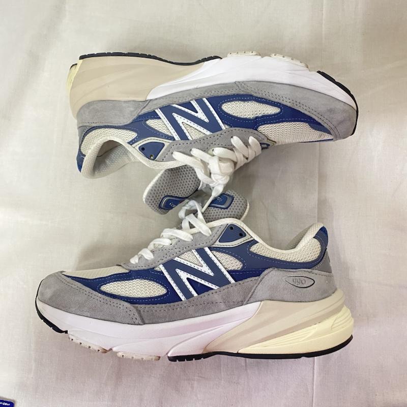 ニューバランス New Balance スニーカー スニーカー U990TC6 23SS-I USA製 スニーカー グレー×ネイビー US7.5/25.5cm US：7.5 ロゴ、文字 白 / ホワイト / white X 灰 / グレー / gray X 紺 / ネイビー / navy メンズ USED 古着 中古 50124328